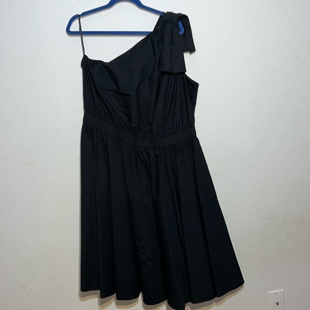 Eliza J Womens Black One Shoulder With Bow Party Dress Wedding Dress Size 20W